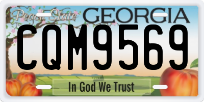 GA license plate CQM9569