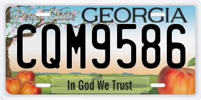 GA license plate CQM9586