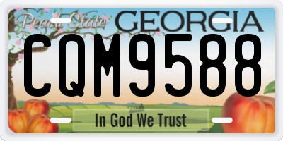 GA license plate CQM9588