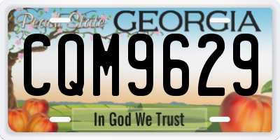 GA license plate CQM9629