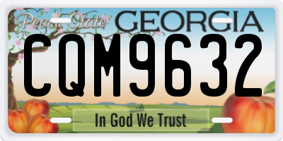 GA license plate CQM9632