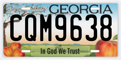 GA license plate CQM9638