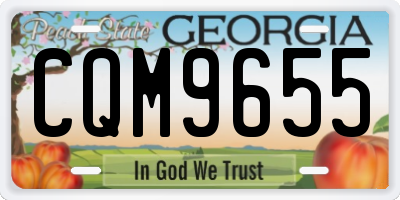 GA license plate CQM9655