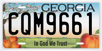 GA license plate CQM9661