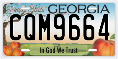 GA license plate CQM9664