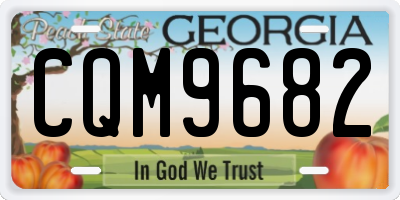 GA license plate CQM9682