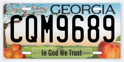 GA license plate CQM9689