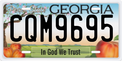 GA license plate CQM9695