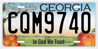 GA license plate CQM9740