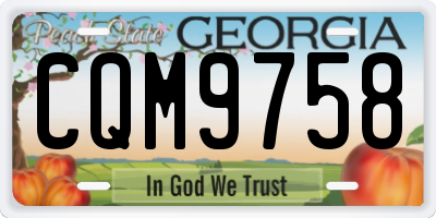 GA license plate CQM9758