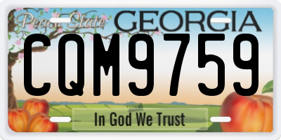 GA license plate CQM9759