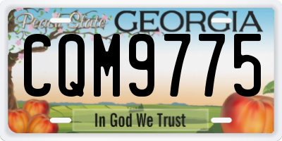 GA license plate CQM9775