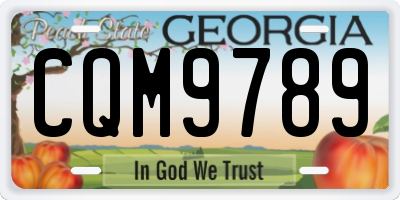 GA license plate CQM9789