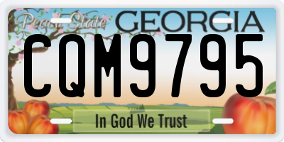 GA license plate CQM9795