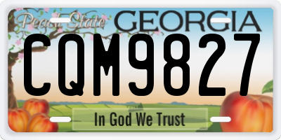 GA license plate CQM9827