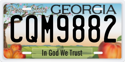 GA license plate CQM9882