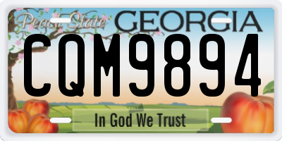 GA license plate CQM9894