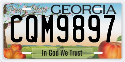 GA license plate CQM9897
