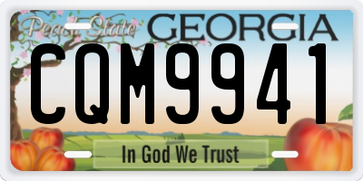 GA license plate CQM9941