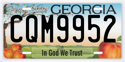 GA license plate CQM9952
