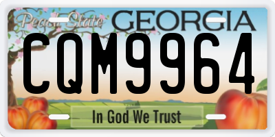GA license plate CQM9964