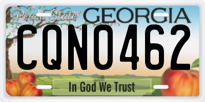 GA license plate CQN0462