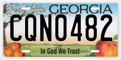 GA license plate CQN0482
