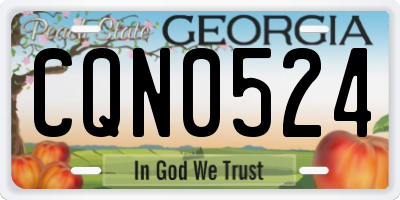 GA license plate CQN0524