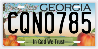 GA license plate CQN0785