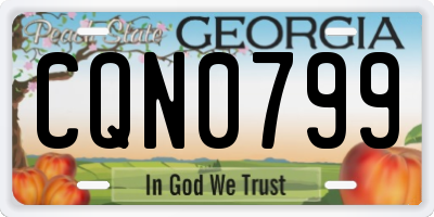 GA license plate CQN0799