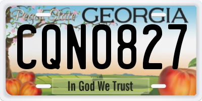 GA license plate CQN0827