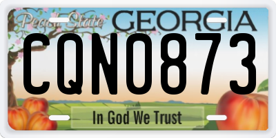 GA license plate CQN0873