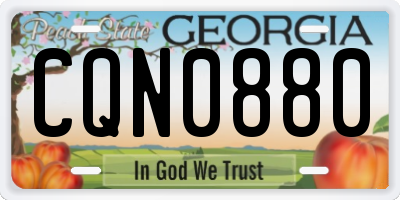 GA license plate CQN0880
