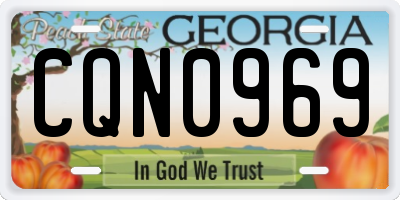 GA license plate CQN0969