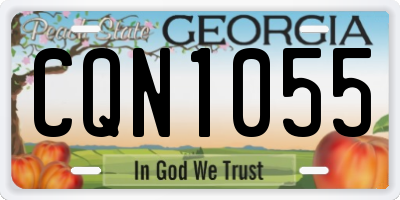 GA license plate CQN1055