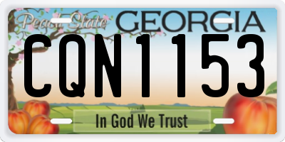 GA license plate CQN1153
