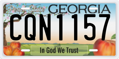 GA license plate CQN1157
