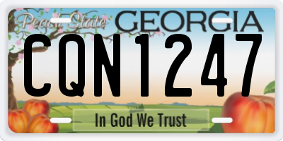 GA license plate CQN1247