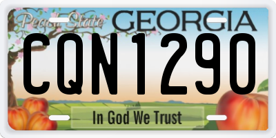 GA license plate CQN1290