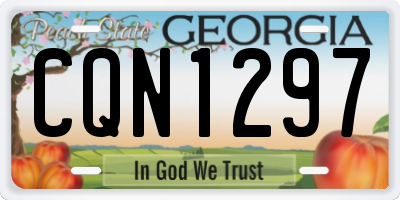GA license plate CQN1297