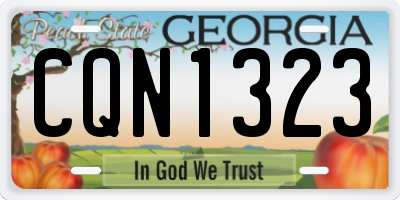 GA license plate CQN1323