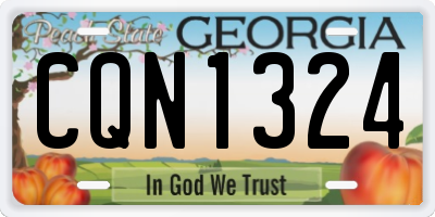GA license plate CQN1324