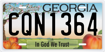GA license plate CQN1364