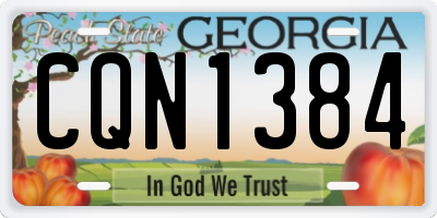 GA license plate CQN1384
