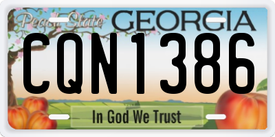 GA license plate CQN1386