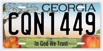 GA license plate CQN1449