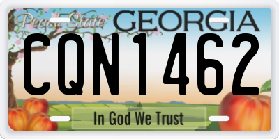 GA license plate CQN1462