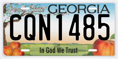 GA license plate CQN1485