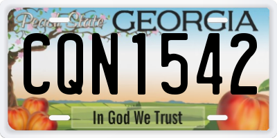 GA license plate CQN1542