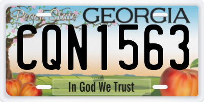 GA license plate CQN1563